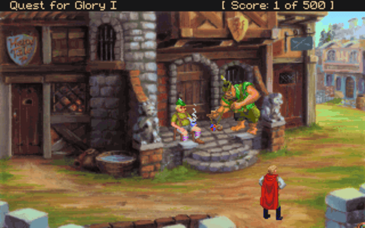 Gameplay screen of Quest for Glory I: So You Want To Be A Hero (2/8) Gameplay screen of Quest for Glory I: So You Want To Be A Hero (2/8)