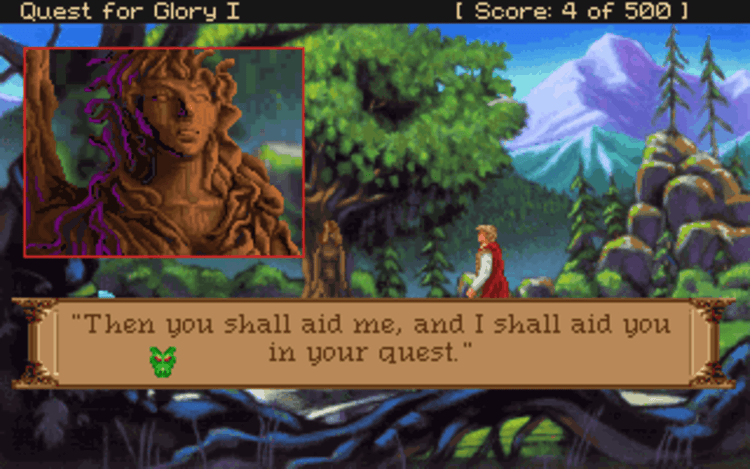 Gameplay screen of Quest for Glory I: So You Want To Be A Hero (5/8) Gameplay screen of Quest for Glory I: So You Want To Be A Hero (5/8)