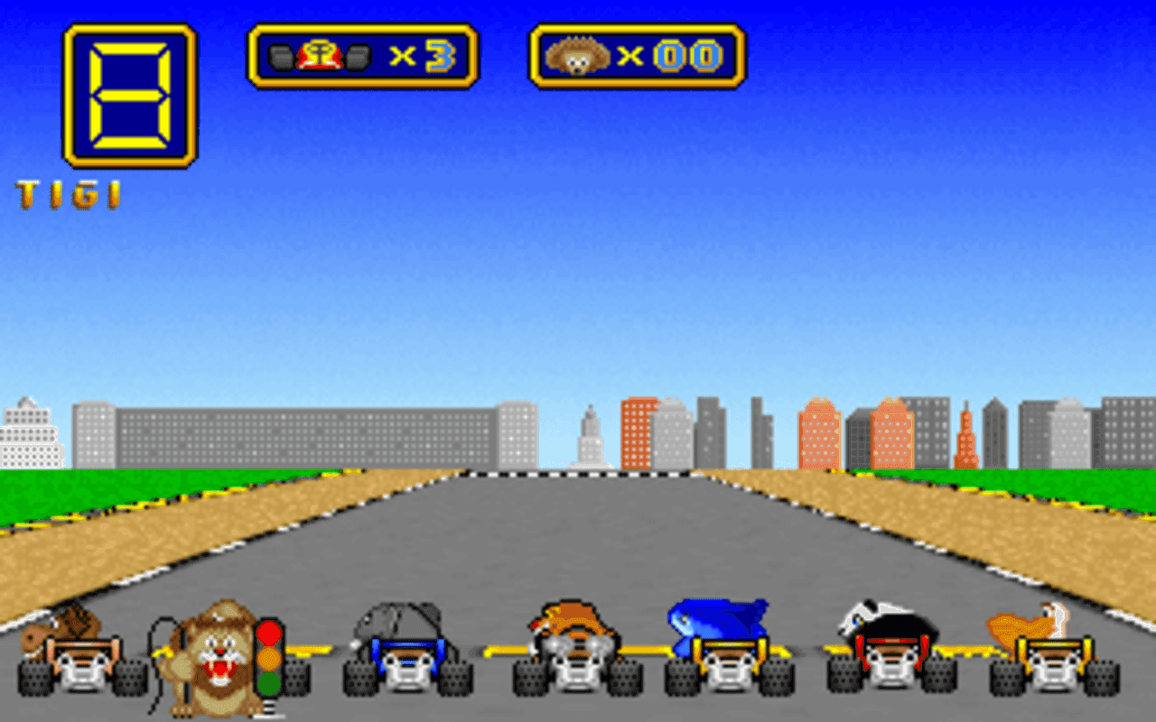 Gameplay screen of Wacky Wheels (1/8) Gameplay screen of Wacky Wheels (1/8)