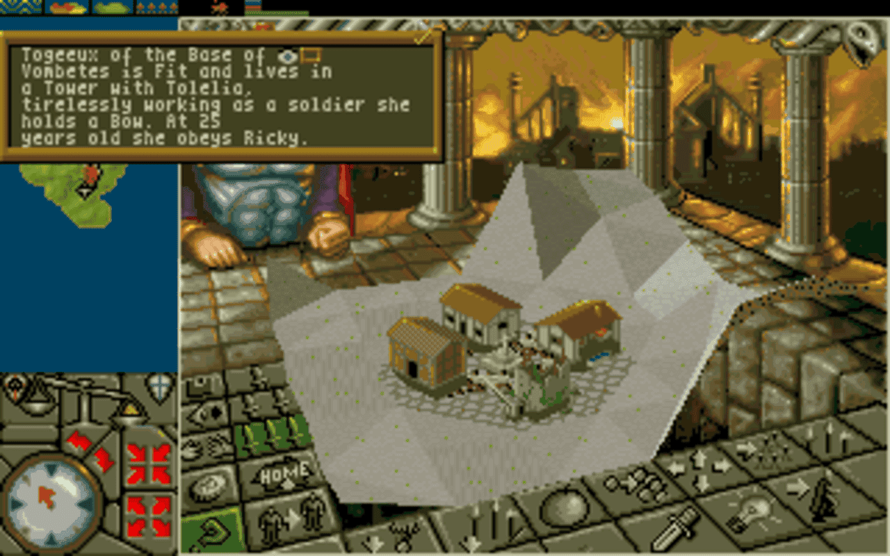 Gameplay screen of PowerMonger (5/8) Gameplay screen of PowerMonger (5/8)