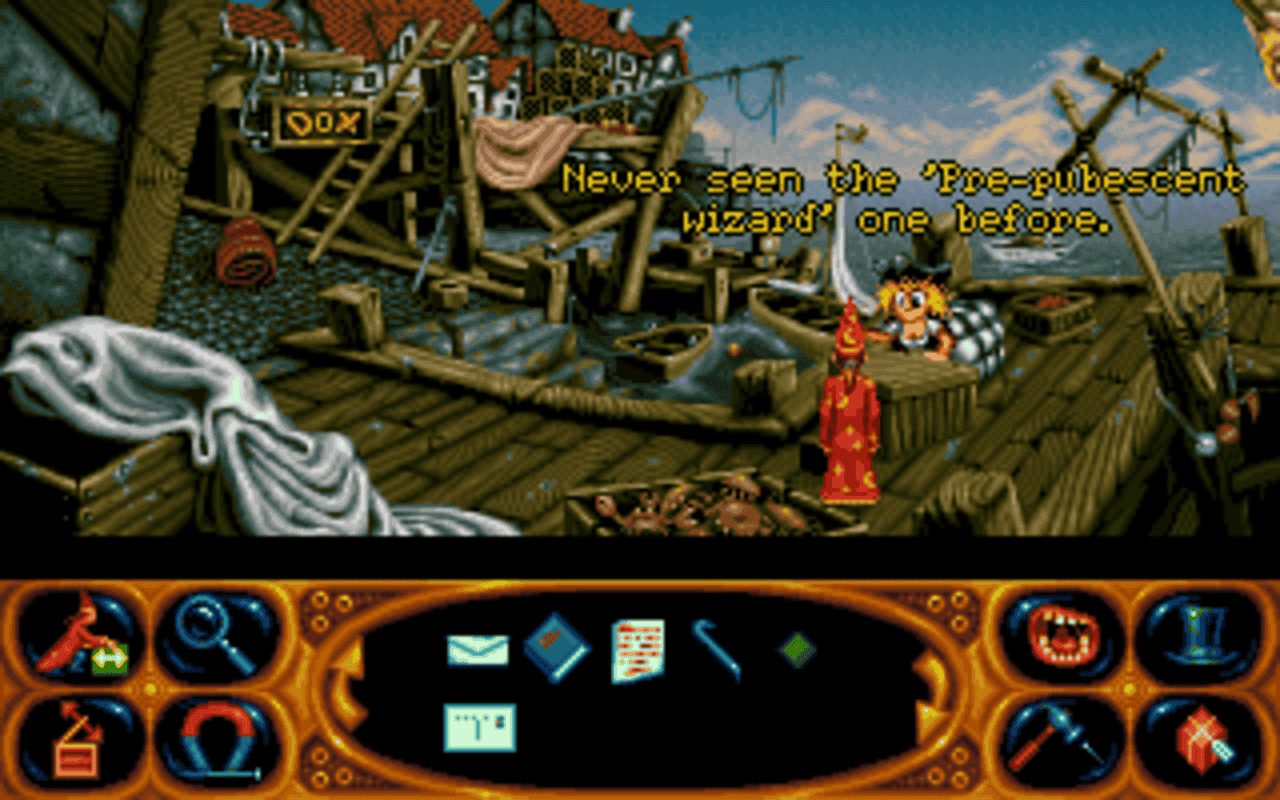 Gameplay screen of Simon the Sorcerer II: The Lion, the Wizard and the Wardrobe (3/8) Gameplay screen of Simon the Sorcerer II: The Lion, the Wizard and the Wardrobe (3/8)