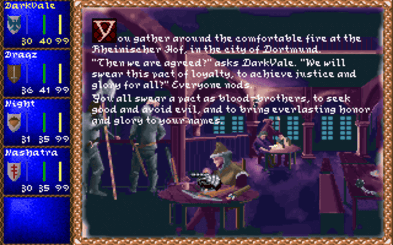 Gameplay screen of Darklands (3/8) Gameplay screen of Darklands (3/8)