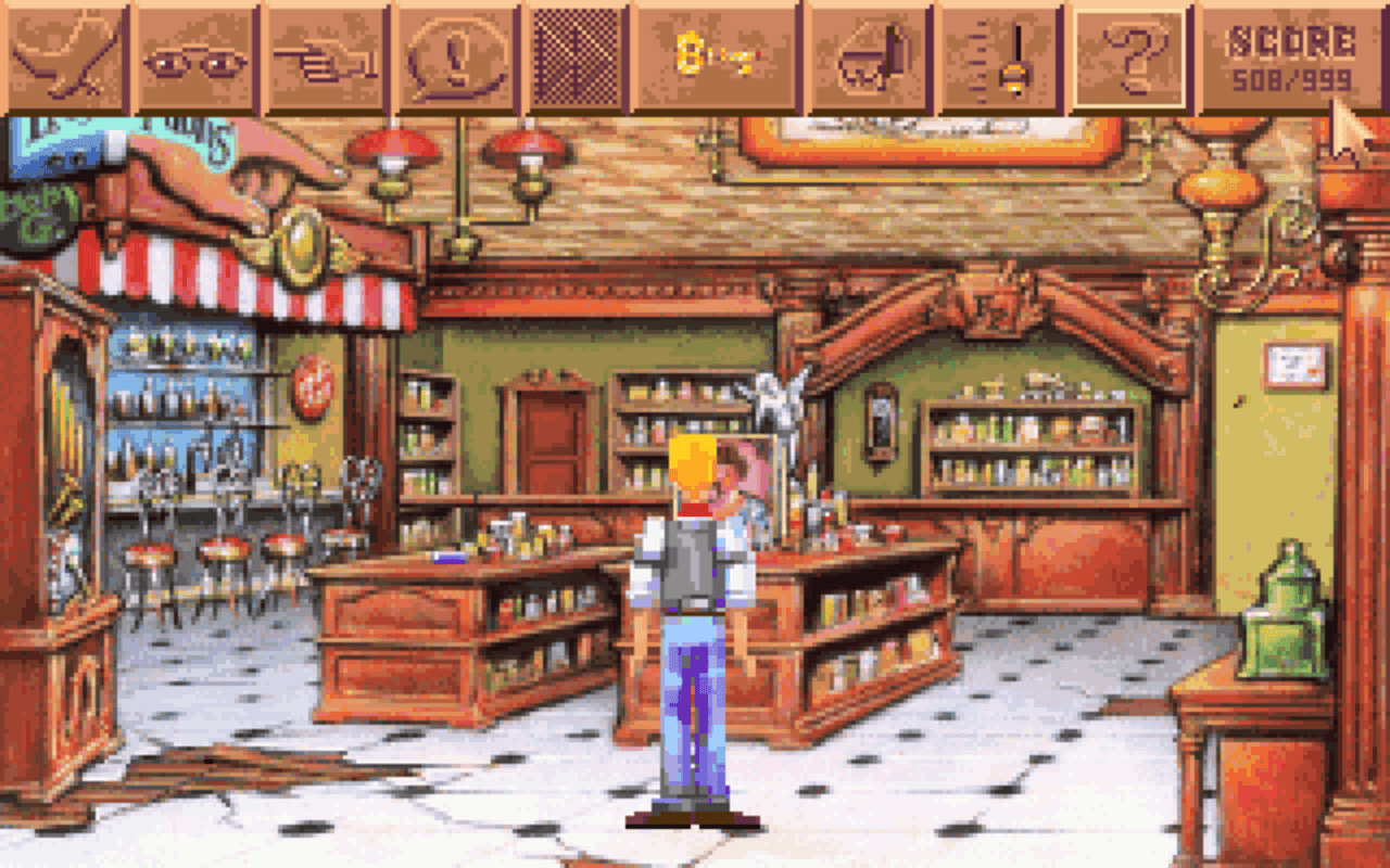 Gameplay screen of Freddy Pharkas: Frontier Pharmacist (1/8) Gameplay screen of Freddy Pharkas: Frontier Pharmacist (1/8)