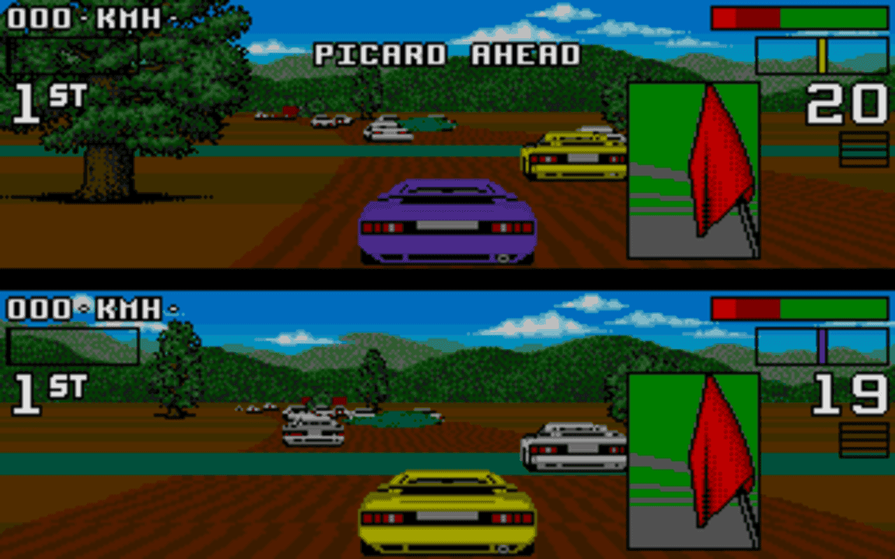 Gameplay screen of Lotus: The Ultimate Challenge (5/8) Gameplay screen of Lotus: The Ultimate Challenge (5/8)