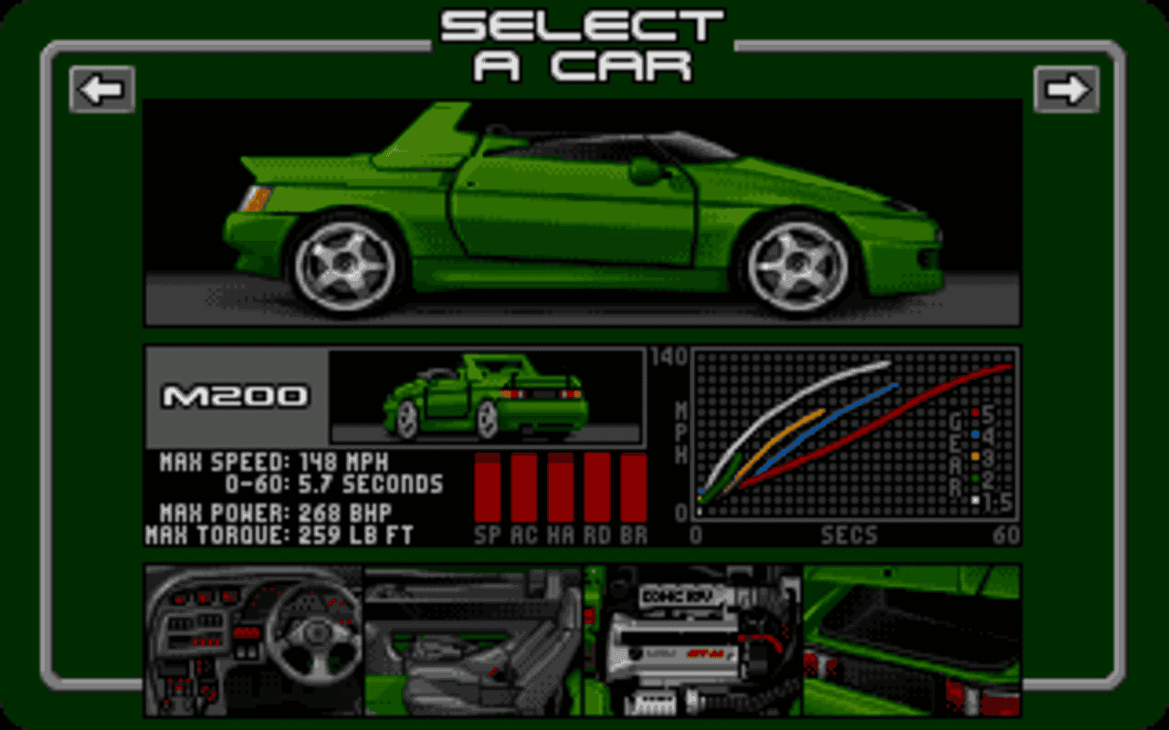 Gameplay screen of Lotus: The Ultimate Challenge (6/8) Gameplay screen of Lotus: The Ultimate Challenge (6/8)