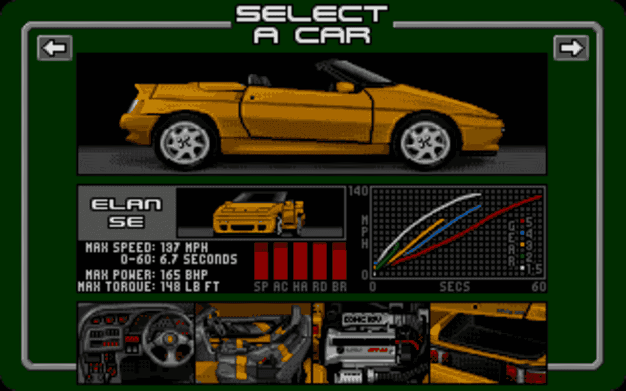 Gameplay screen of Lotus: The Ultimate Challenge (7/8) Gameplay screen of Lotus: The Ultimate Challenge (7/8)