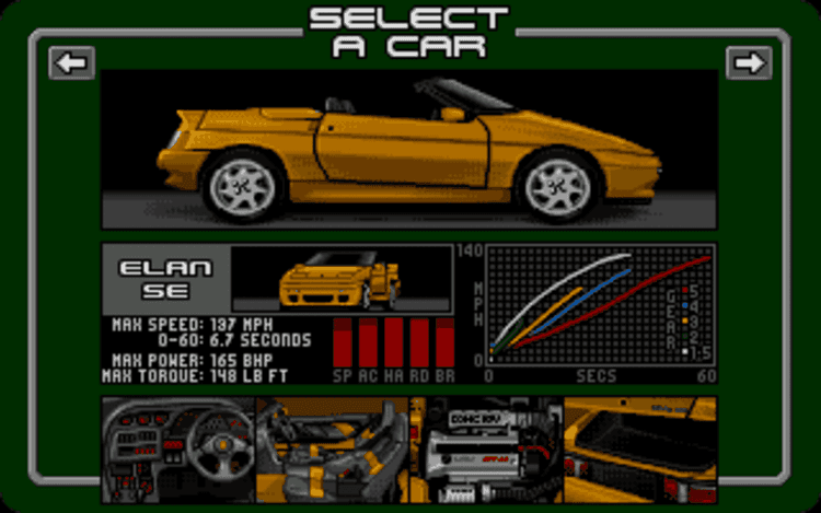 Gameplay screen of Lotus: The Ultimate Challenge (7/8) Gameplay screen of Lotus: The Ultimate Challenge (7/8)