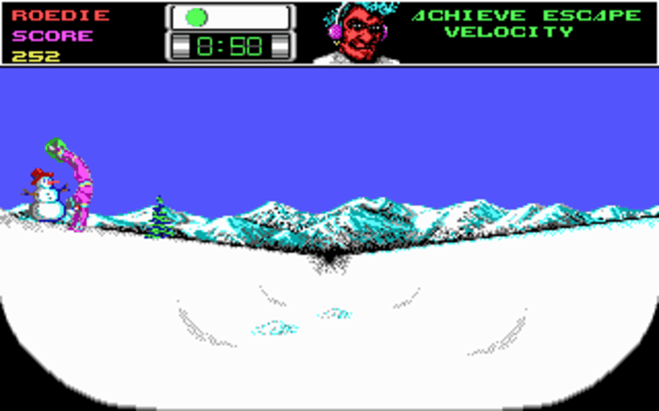Gameplay screen of Ski or Die (6/8) Gameplay screen of Ski or Die (6/8)