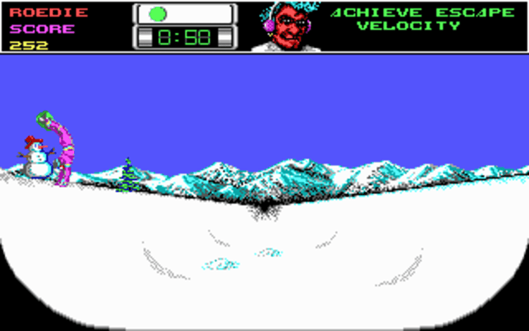 Gameplay screen of Ski or Die (6/8) Gameplay screen of Ski or Die (6/8)