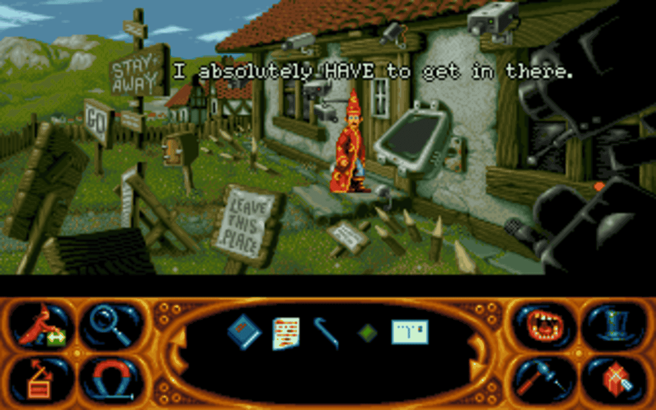 Gameplay screen of Simon the Sorcerer II: The Lion, the Wizard and the Wardrobe (8/8) Gameplay screen of Simon the Sorcerer II: The Lion, the Wizard and the Wardrobe (8/8)