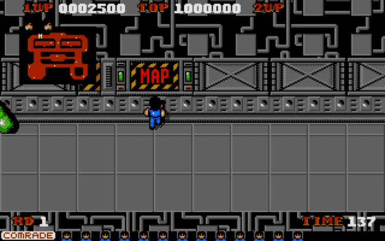 Gameplay screen of Alien Syndrome (4/8) Gameplay screen of Alien Syndrome (4/8)