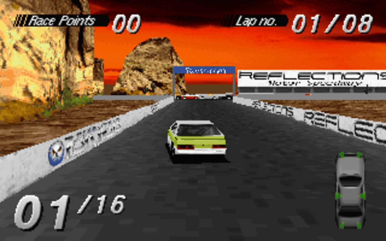 Gameplay screen of Destruction Derby (3/8) Gameplay screen of Destruction Derby (3/8)