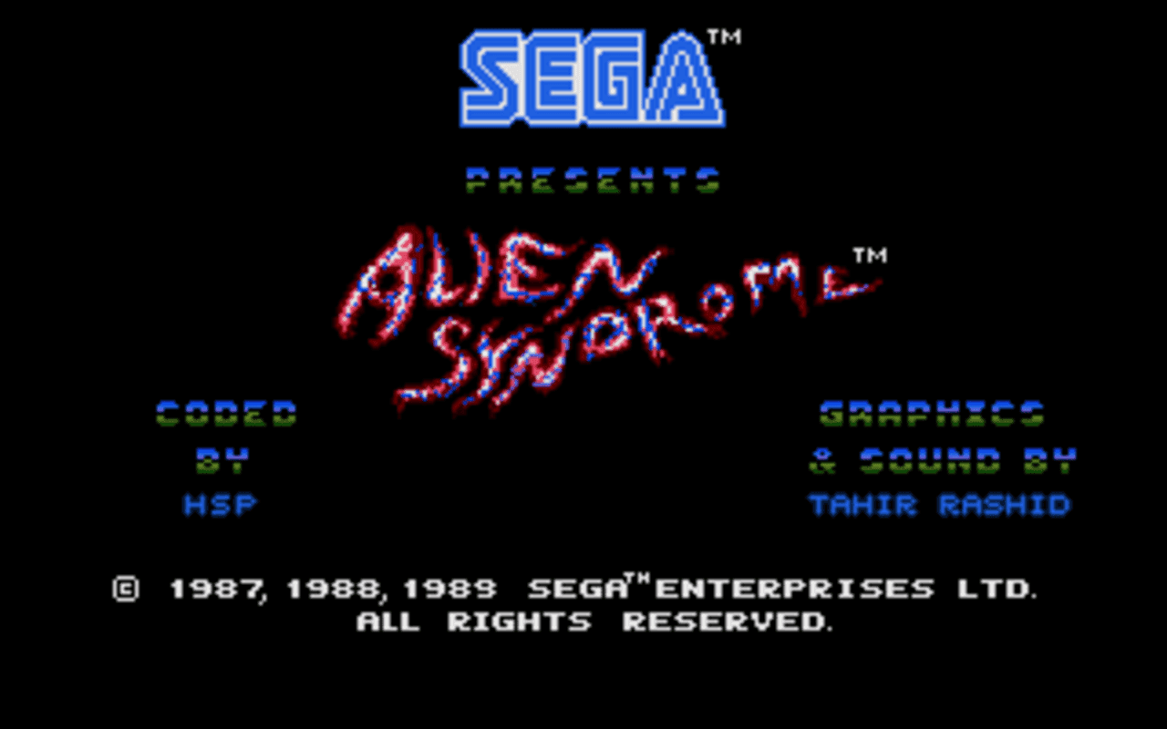 Gameplay screen of Alien Syndrome (1/8) Gameplay screen of Alien Syndrome (1/8)