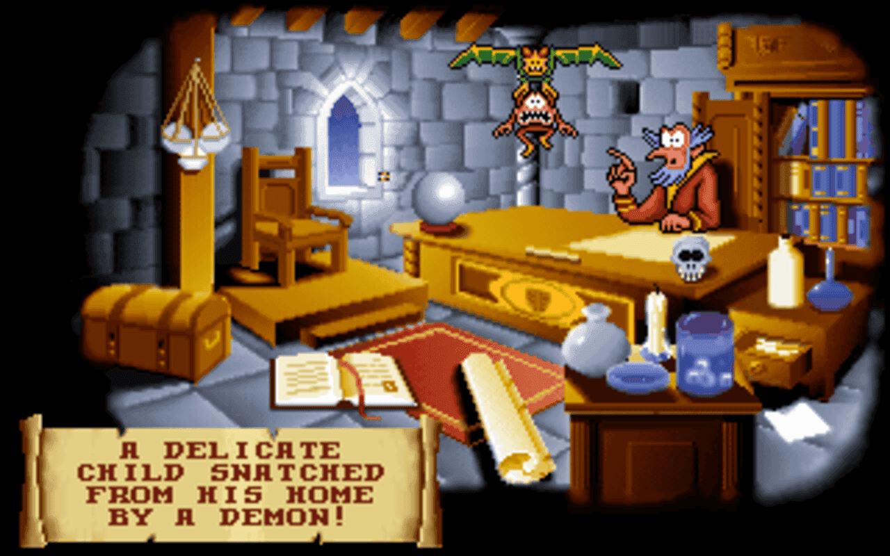 Gameplay screen of Gobliins 2: The Prince Buffoon (6/8) Gameplay screen of Gobliins 2: The Prince Buffoon (6/8)