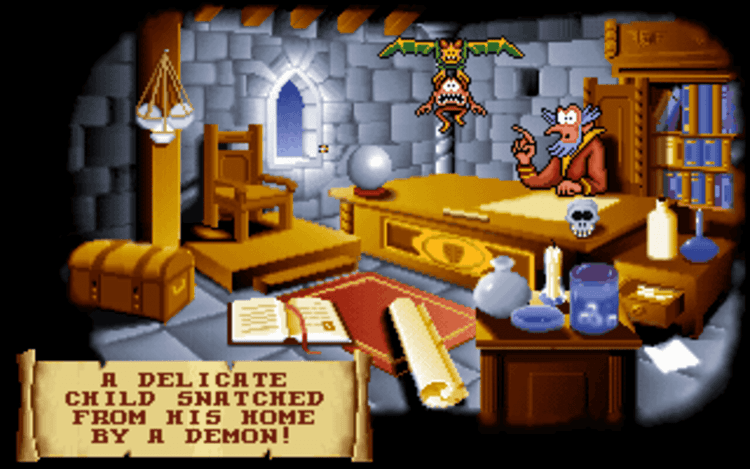 Gameplay screen of Gobliins 2: The Prince Buffoon (6/8) Gameplay screen of Gobliins 2: The Prince Buffoon (6/8)
