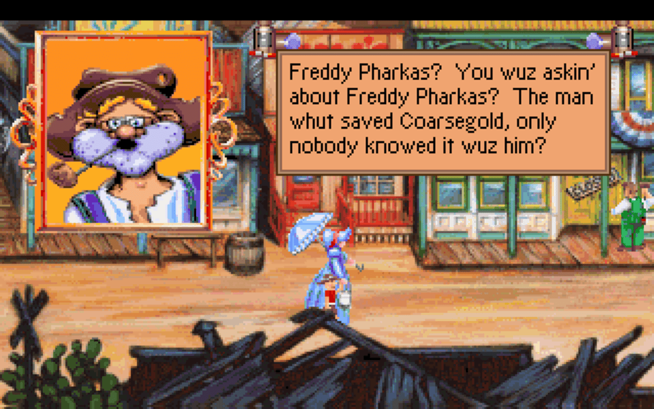 Gameplay screen of Freddy Pharkas: Frontier Pharmacist (3/8) Gameplay screen of Freddy Pharkas: Frontier Pharmacist (3/8)