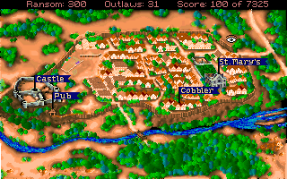 Gameplay screen of Conquests of the Longbow: The Legend of Robin Hood (7/8) Gameplay screen of Conquests of the Longbow: The Legend of Robin Hood (7/8)