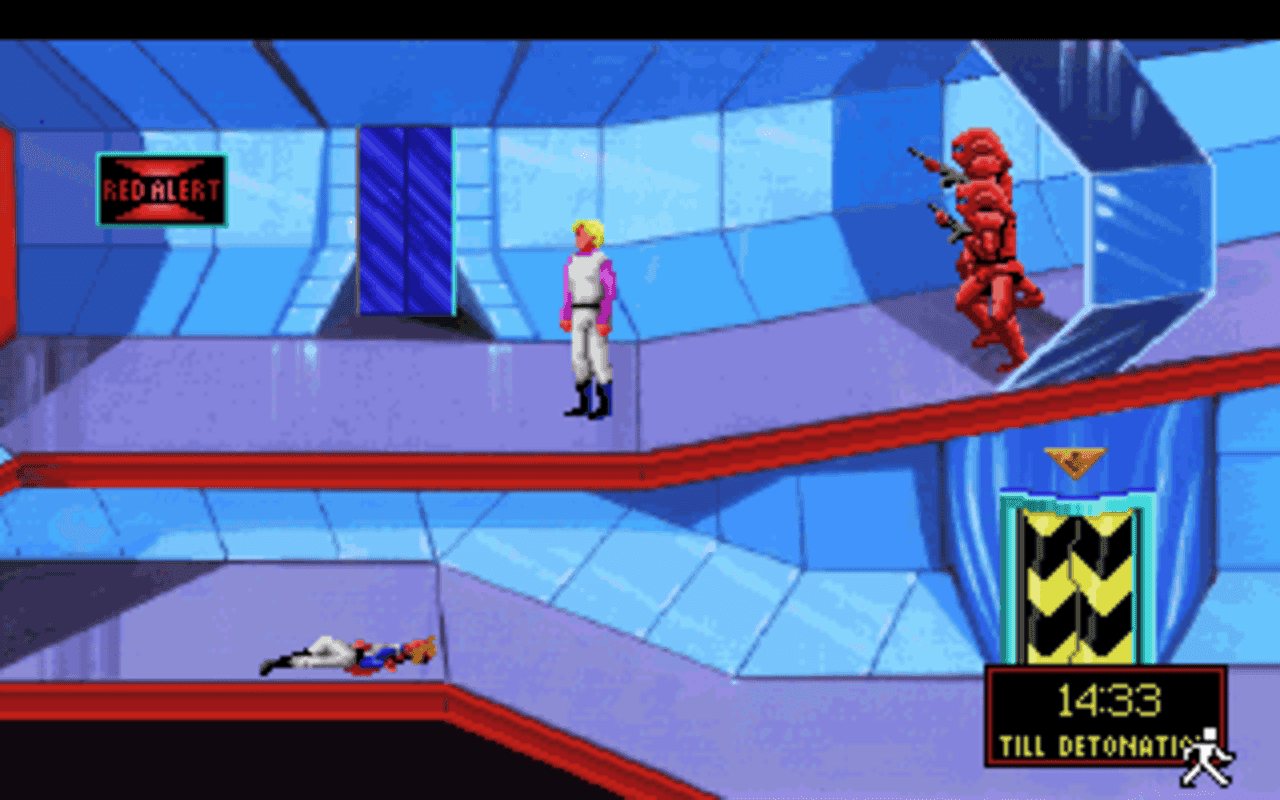 Gameplay screen of Space Quest I: Roger Wilco in the Sarien Encounter (2/8) Gameplay screen of Space Quest I: Roger Wilco in the Sarien Encounter (2/8)
