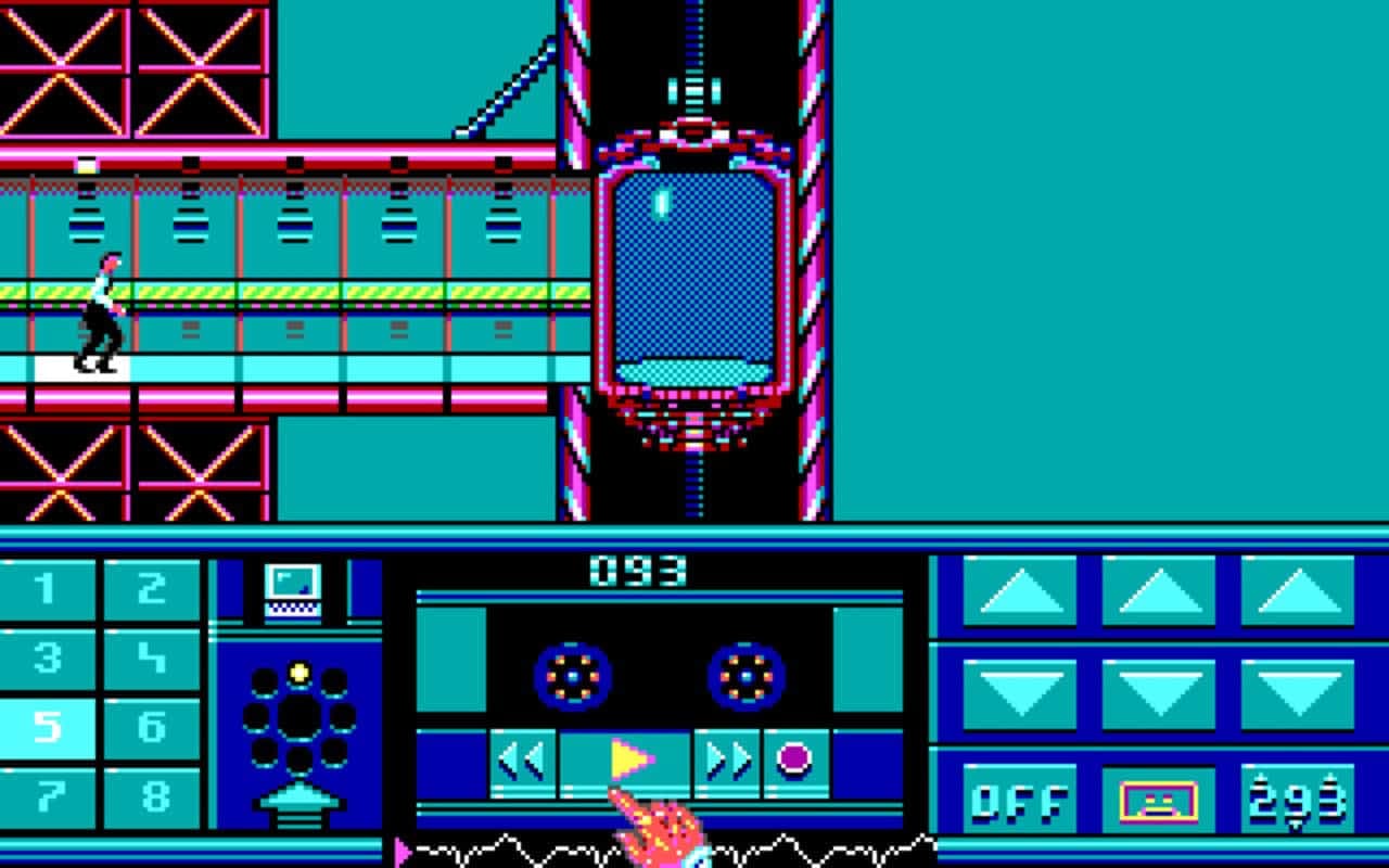 Gameplay screen of Impossible Mission II (7/8) Gameplay screen of Impossible Mission II (7/8)