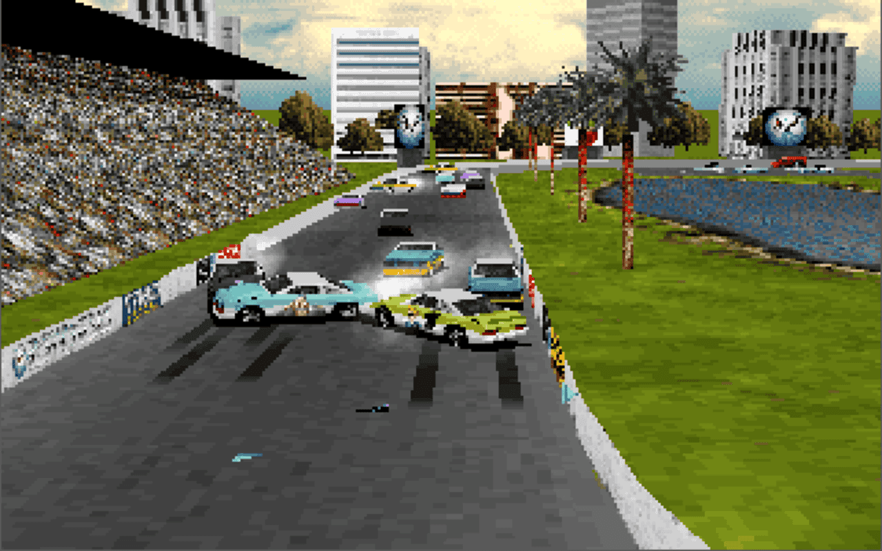 Gameplay screen of Destruction Derby (8/8) Gameplay screen of Destruction Derby (8/8)