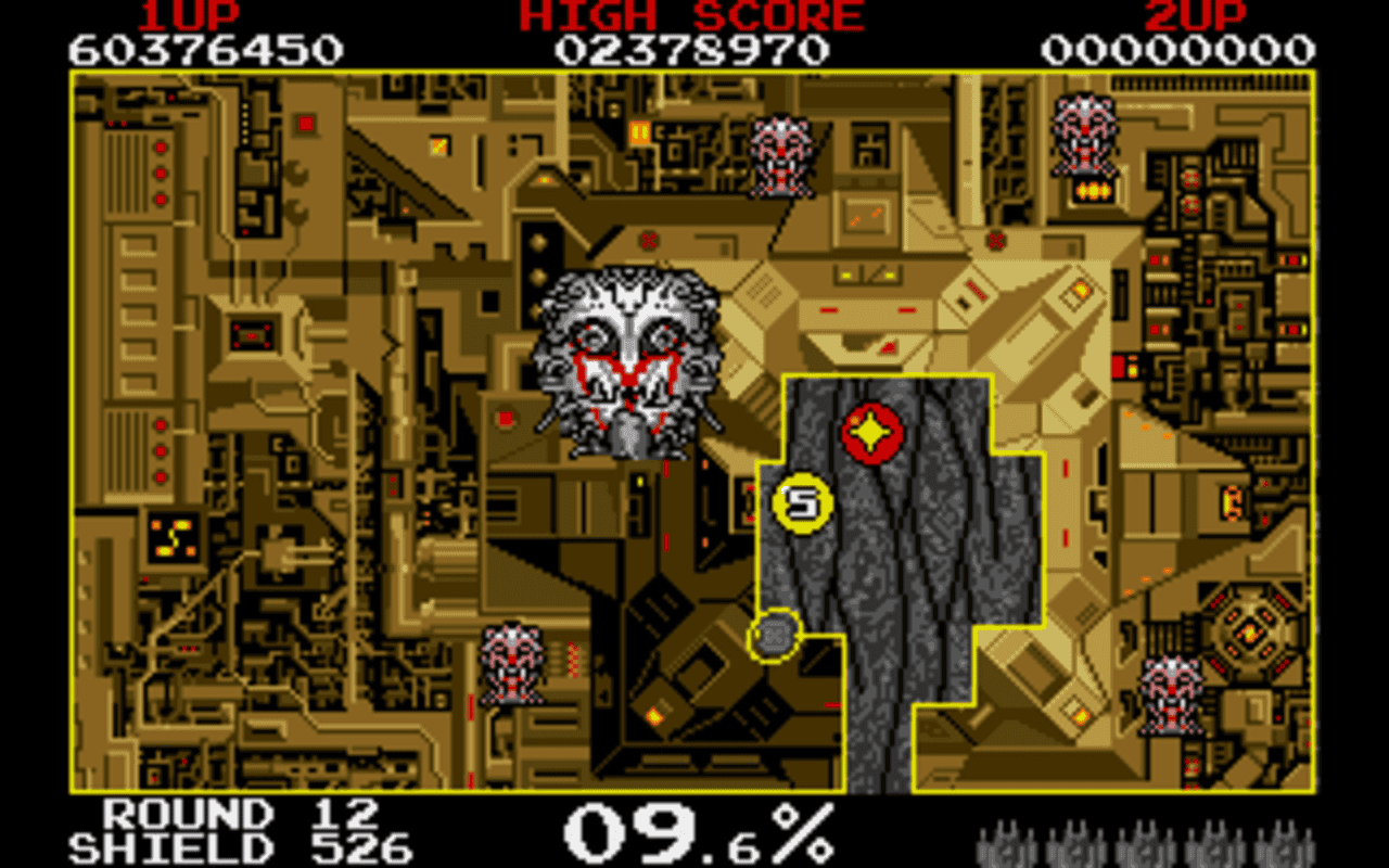 Gameplay screen of Volfied (2/8) Gameplay screen of Volfied (2/8)