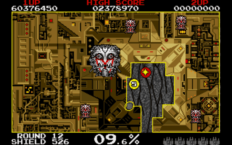 Gameplay screen of Volfied (2/8) Gameplay screen of Volfied (2/8)