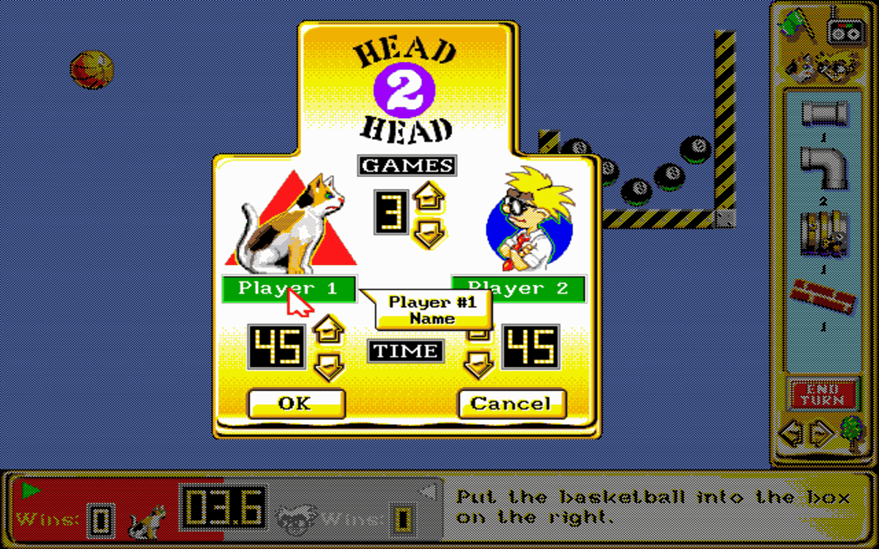 Gameplay screen of The Incredible Machine 2 (2/8) Gameplay screen of The Incredible Machine 2 (2/8)