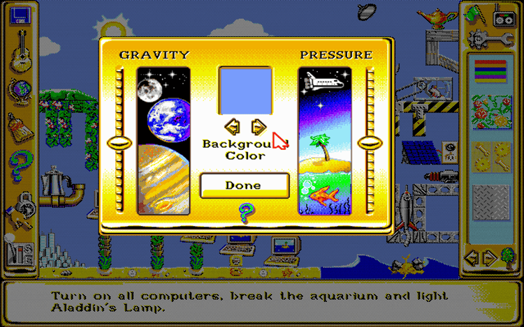 Gameplay screen of The Incredible Machine 2 (4/8) Gameplay screen of The Incredible Machine 2 (4/8)