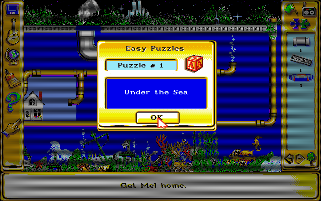 Gameplay screen of The Incredible Machine 2 (5/8) Gameplay screen of The Incredible Machine 2 (5/8)