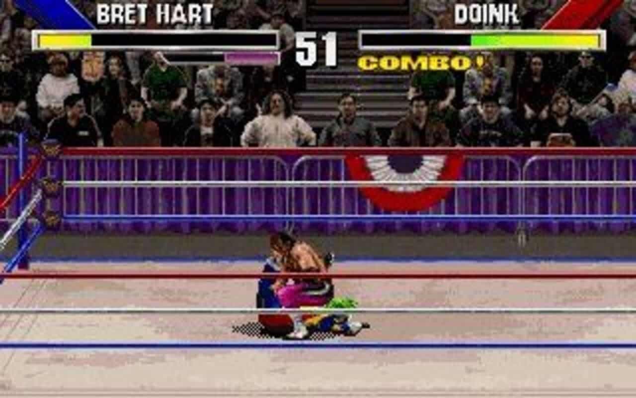 Gameplay screen of WWF WrestleMania (2/8) Gameplay screen of WWF WrestleMania (2/8)