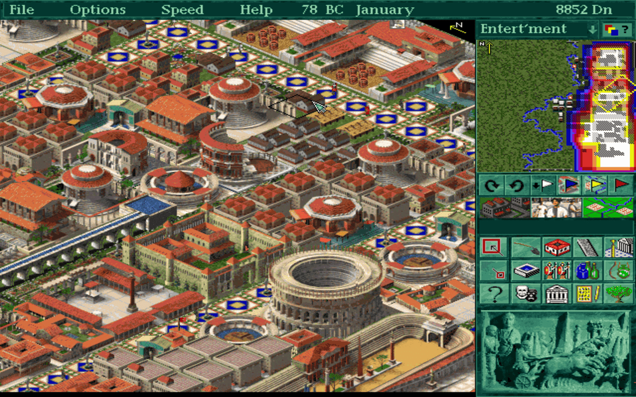 Gameplay screen of Caesar II (1/8) Gameplay screen of Caesar II (1/8)