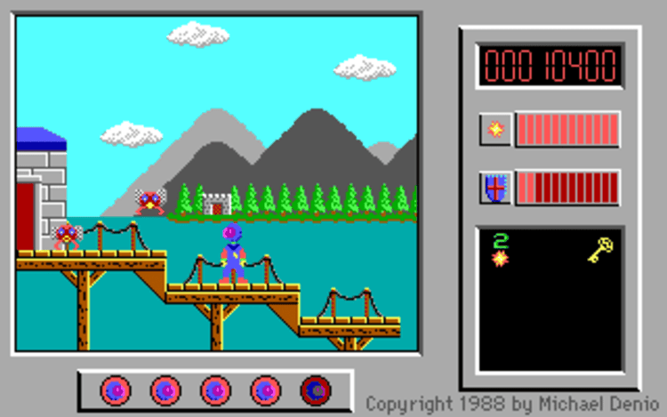 Gameplay screen of The Adventures of Captain Comic (2/8) Gameplay screen of The Adventures of Captain Comic (2/8)