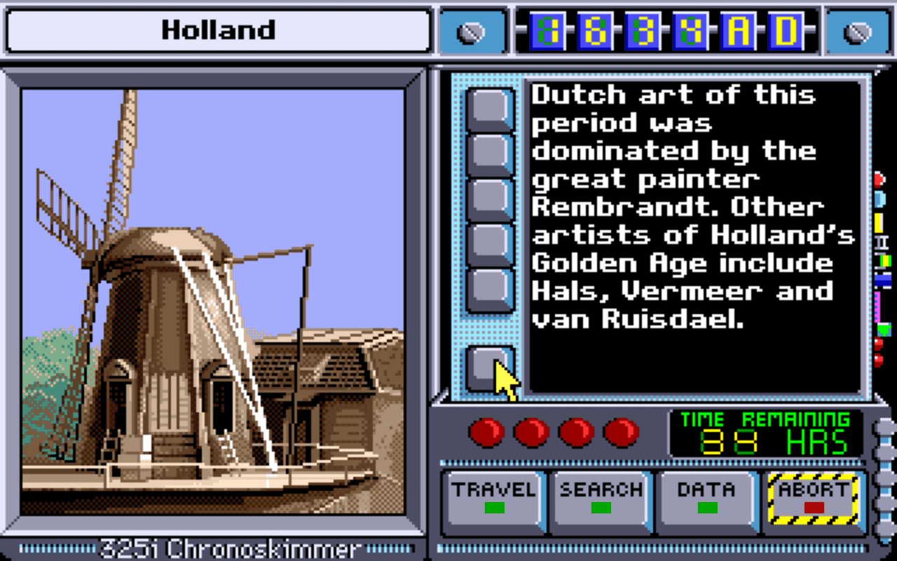 Gameplay screen of Where in Time Is Carmen Sandiego? (2/8) Gameplay screen of Where in Time Is Carmen Sandiego? (2/8)