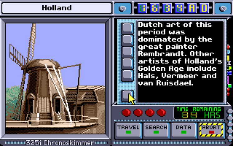 Gameplay screen of Where in Time Is Carmen Sandiego? (2/8) Gameplay screen of Where in Time Is Carmen Sandiego? (2/8)