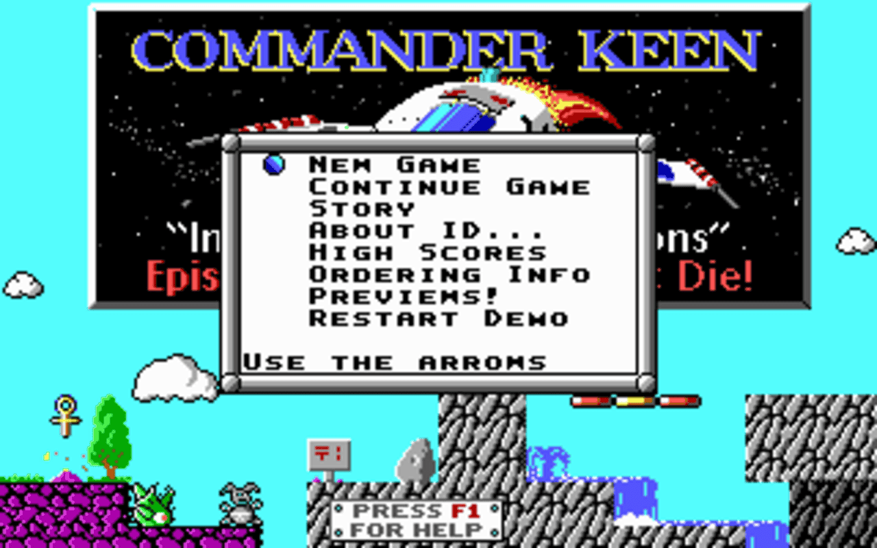 Gameplay screen of Commander Keen 3: Keen Must Die! (2/8) Gameplay screen of Commander Keen 3: Keen Must Die! (2/8)