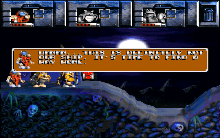 Gameplay screen of Norse by Norse West: The Return of the Lost Vikings (2/8) Gameplay screen of Norse by Norse West: The Return of the Lost Vikings (2/8)