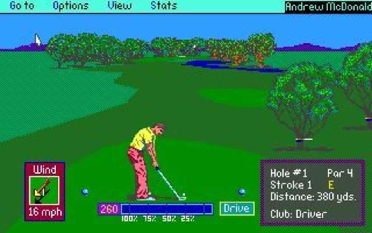 Gameplay screen of PGA Tour Golf (3/8) Gameplay screen of PGA Tour Golf (3/8)