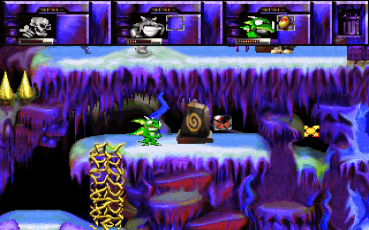 Gameplay screen of Norse by Norse West: The Return of the Lost Vikings (3/8) Gameplay screen of Norse by Norse West: The Return of the Lost Vikings (3/8)