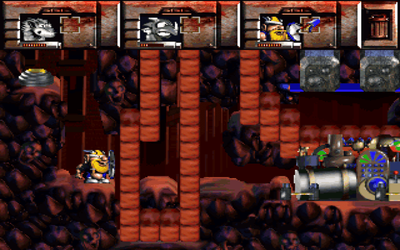 Gameplay screen of Norse by Norse West: The Return of the Lost Vikings (6/8) Gameplay screen of Norse by Norse West: The Return of the Lost Vikings (6/8)