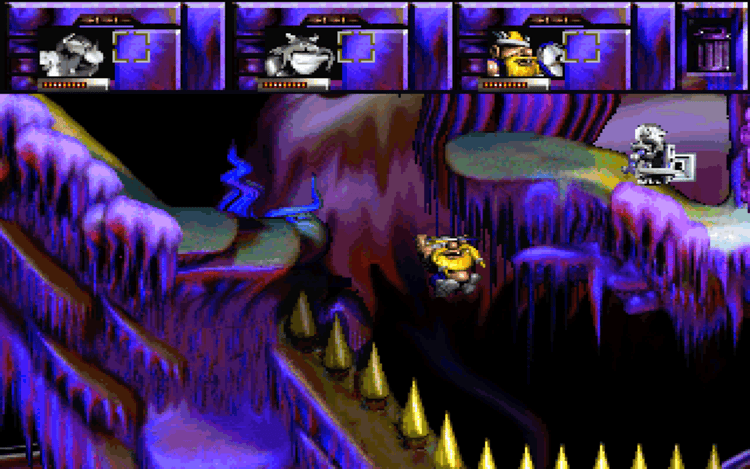 Gameplay screen of Norse by Norse West: The Return of the Lost Vikings (7/8) Gameplay screen of Norse by Norse West: The Return of the Lost Vikings (7/8)