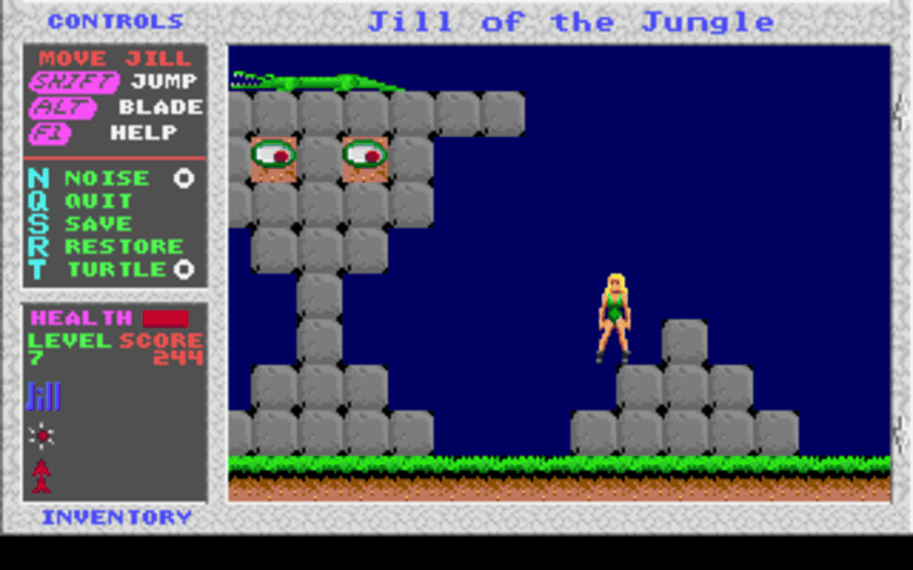Gameplay screen of Jill of the Jungle (1/8) Gameplay screen of Jill of the Jungle (1/8)