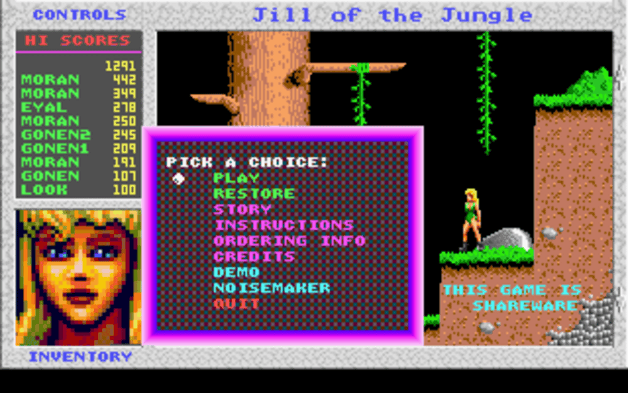 Gameplay screen of Jill of the Jungle (2/8) Gameplay screen of Jill of the Jungle (2/8)