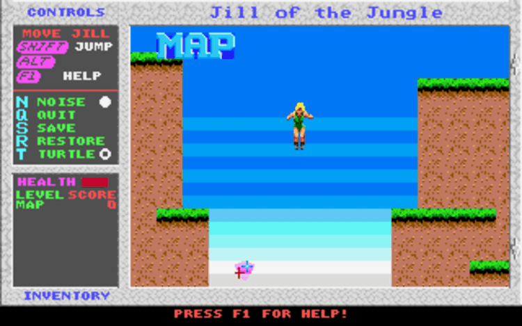 Gameplay screen of Jill of the Jungle (3/8) Gameplay screen of Jill of the Jungle (3/8)
