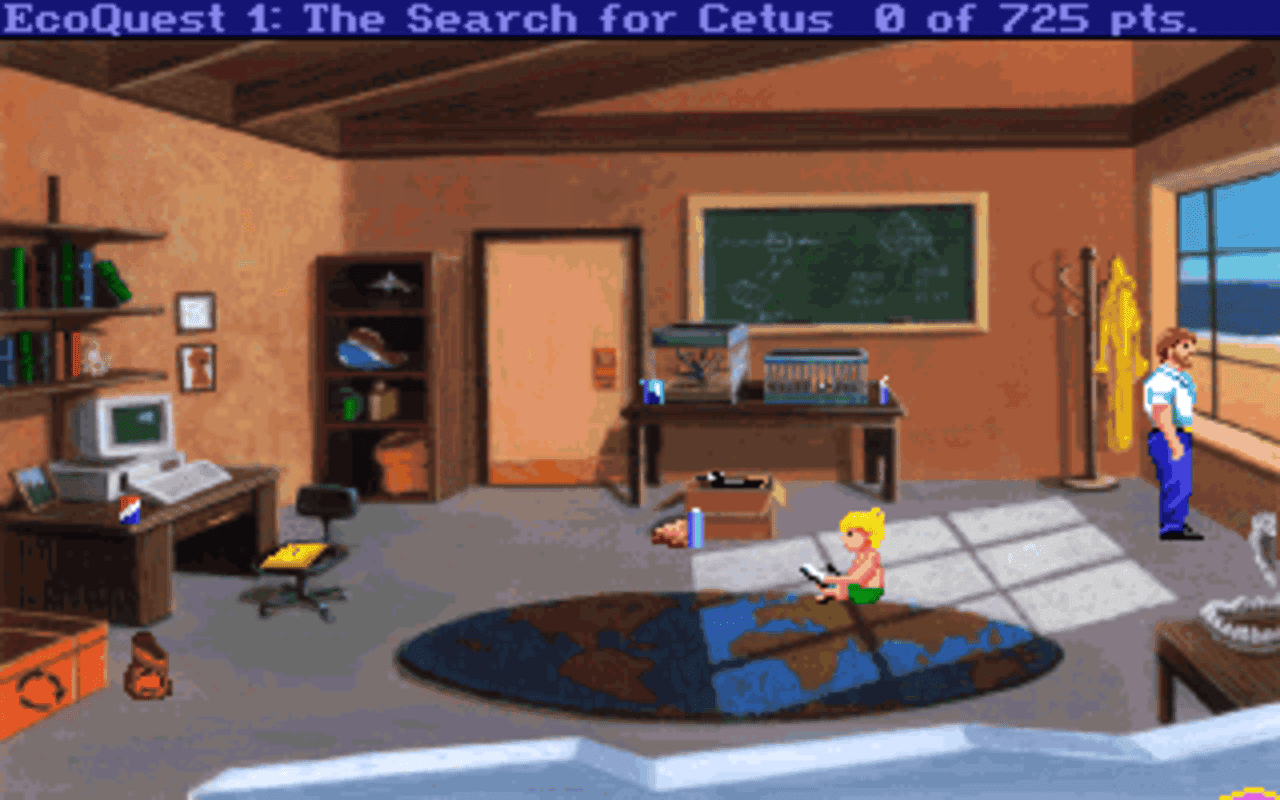 Gameplay screen of EcoQuest: The Search for Cetus (1/8) Gameplay screen of EcoQuest: The Search for Cetus (1/8)