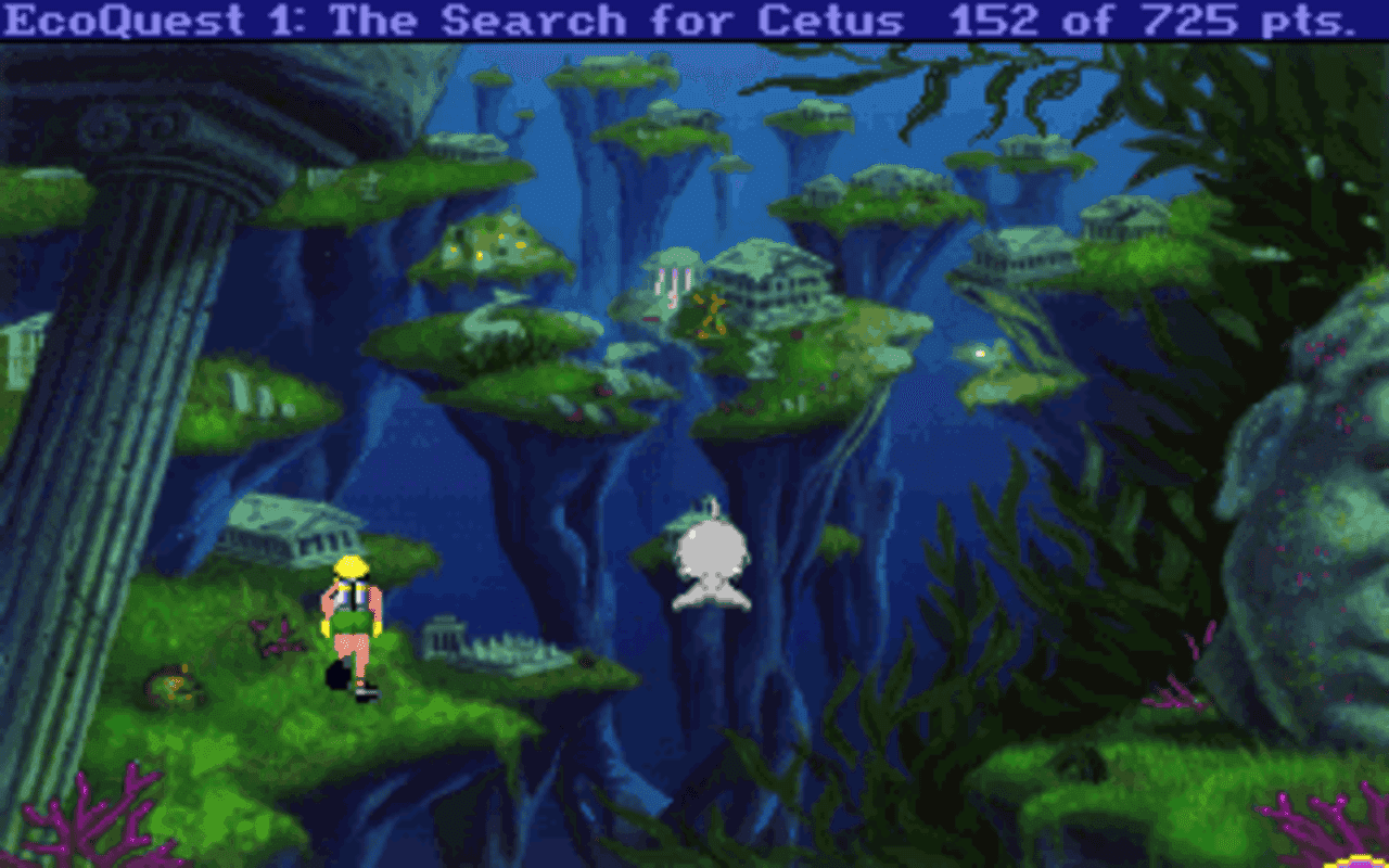 Gameplay screen of EcoQuest: The Search for Cetus (2/8) Gameplay screen of EcoQuest: The Search for Cetus (2/8)