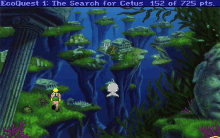 Gameplay screen of EcoQuest: The Search for Cetus (2/8) Gameplay screen of EcoQuest: The Search for Cetus (2/8)