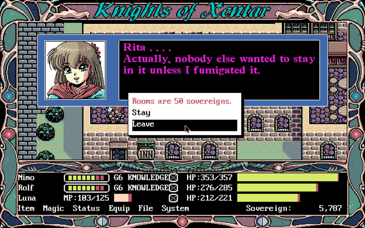 Gameplay screen of Knights of Xentar (8/8) Gameplay screen of Knights of Xentar (8/8)