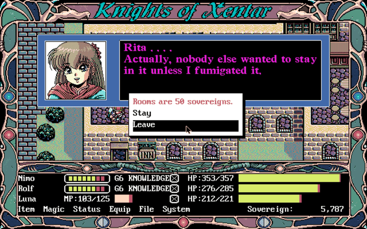 Gameplay screen of Knights of Xentar (8/8) Gameplay screen of Knights of Xentar (8/8)