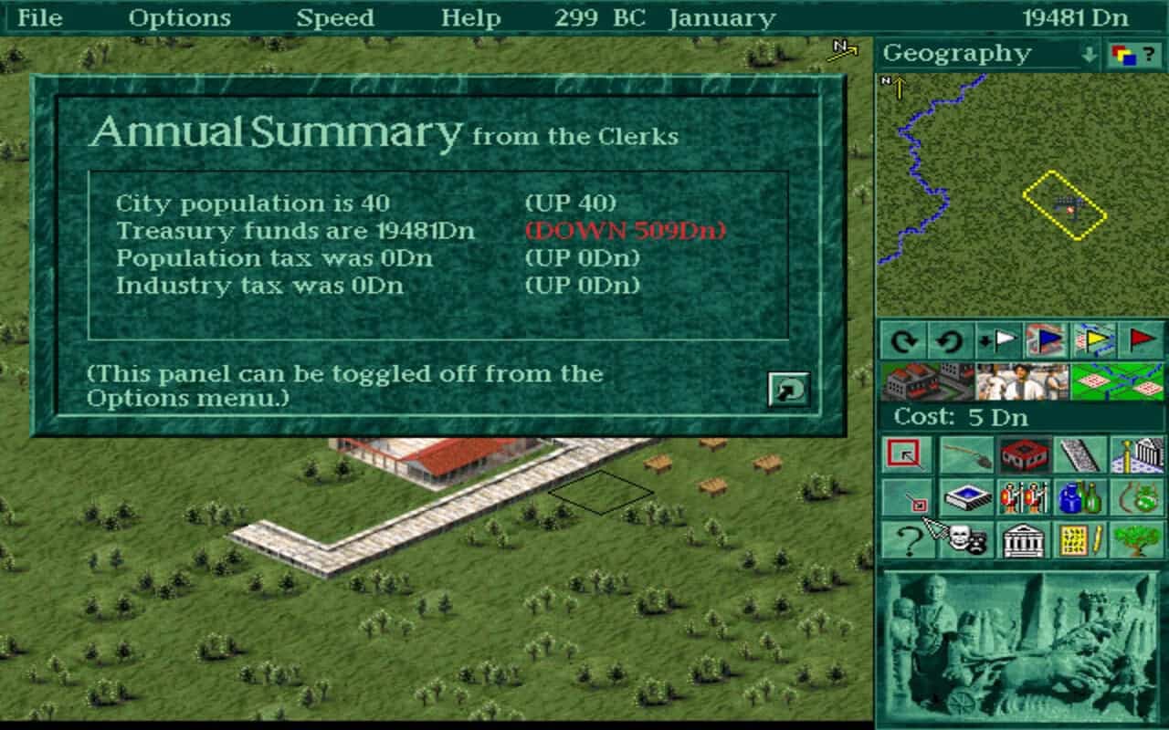 Gameplay screen of Caesar II (6/8) Gameplay screen of Caesar II (6/8)