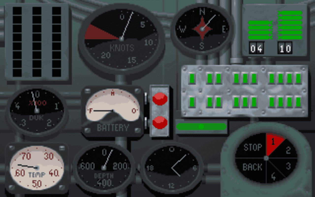 Gameplay screen of Silent Service II (2/8) Gameplay screen of Silent Service II (2/8)